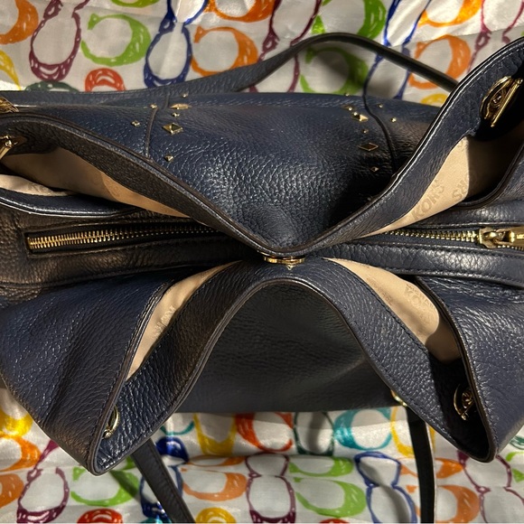 Michael Kors Jet Set Blue Leather Shoulder Bag. - Picture 3 of 7